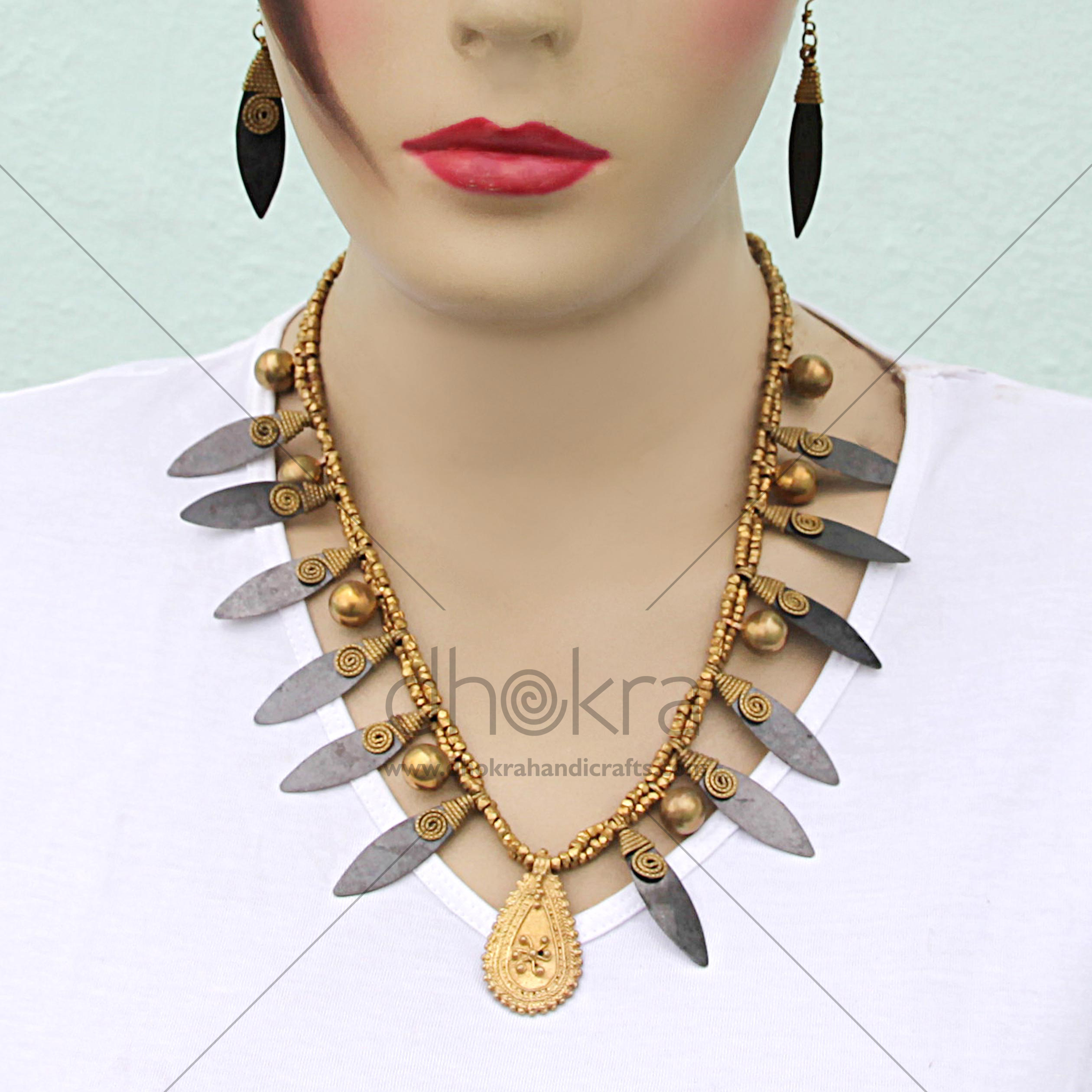 Dhokra Lily Avanti Set | dhokra jewellery online | Dhokra